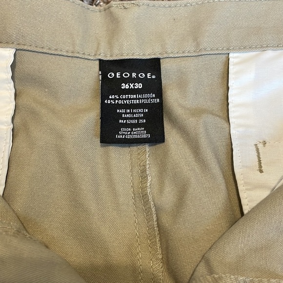 Mens George khaki dress pants - Picture 3 of 3